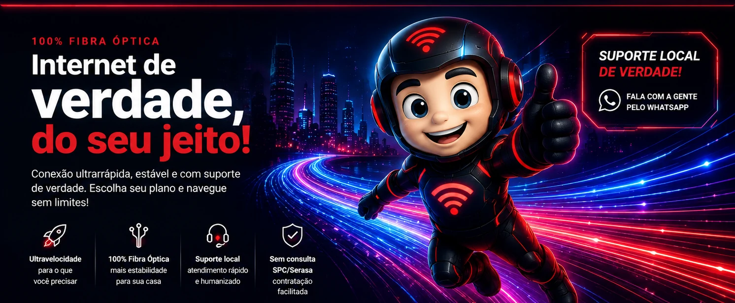 Rednet: Internet de verdade, do seu jeito, com fibra óptica e suporte local